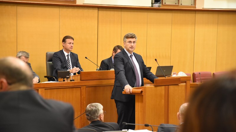 Predsjednik Vlade predstavio Hrvatskom saboru izvješća sa sastanaka Europskog vijeća u Tallinnu i Bruxellesu 